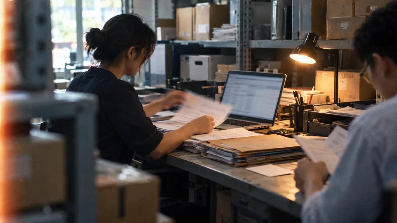 A Singapore SME finance team reviews reconciliation exceptions against source documents.